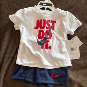 Nike White and Blue Just Do It infant  Set